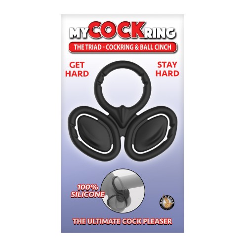 Anillo para Pene My Cock Ring The Triad y Sujeción de Testículos - Negro