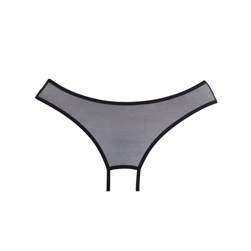 Panty Abierto Sheer Teaz Adore - Negro