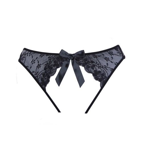 Panty Abierto Sheer Teaz Adore - Negro