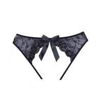 Panty Abierto Sheer Teaz Adore - Negro