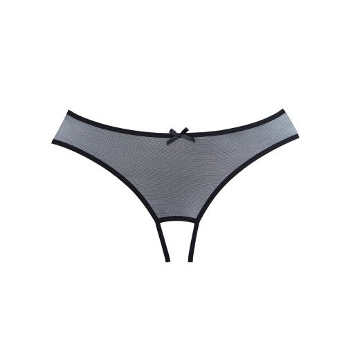 Panty Abierto de Malla Adore Wild Nite en Negro