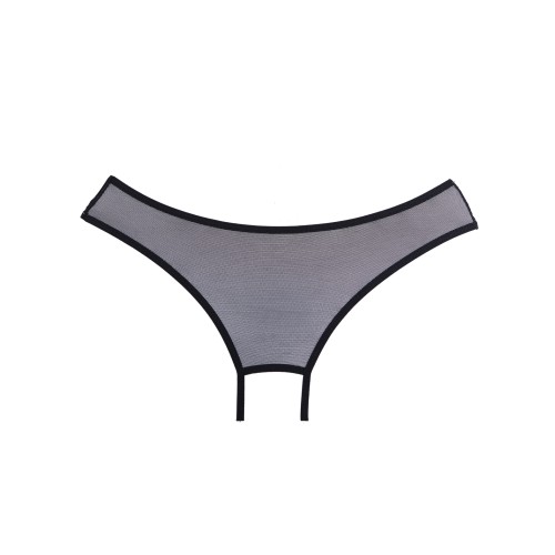 Panty Abierto de Malla Adore Wild Nite en Negro