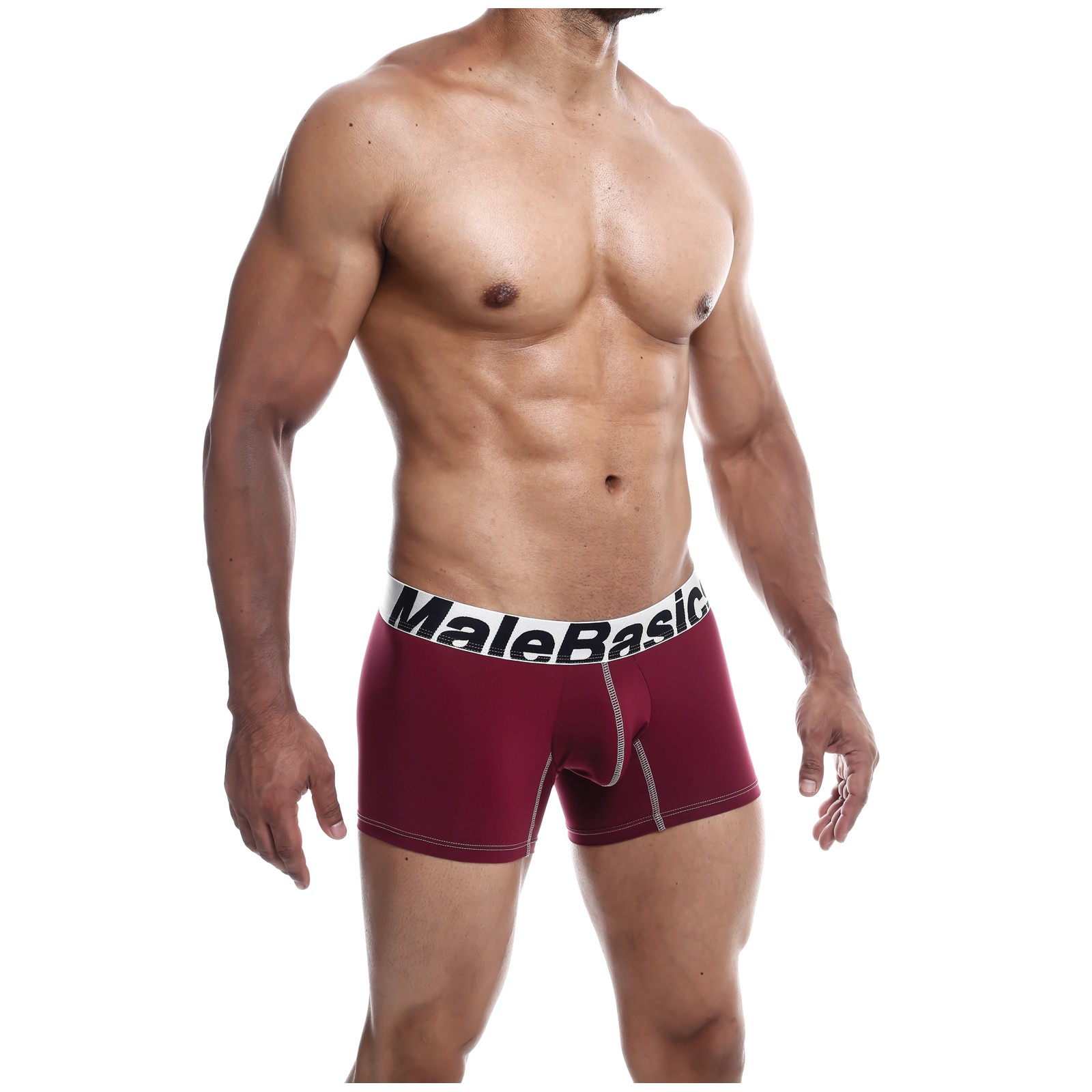 Male Basics Performance Boxer - Burgundy