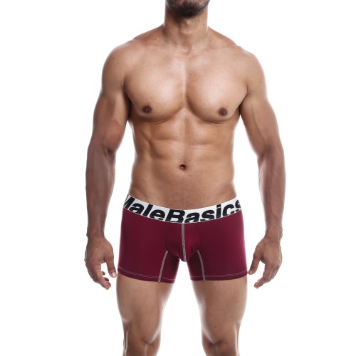 Male Basics Performance Boxer - Burgundy