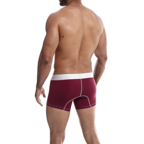 Male Basics Performance Boxer - Burgundy