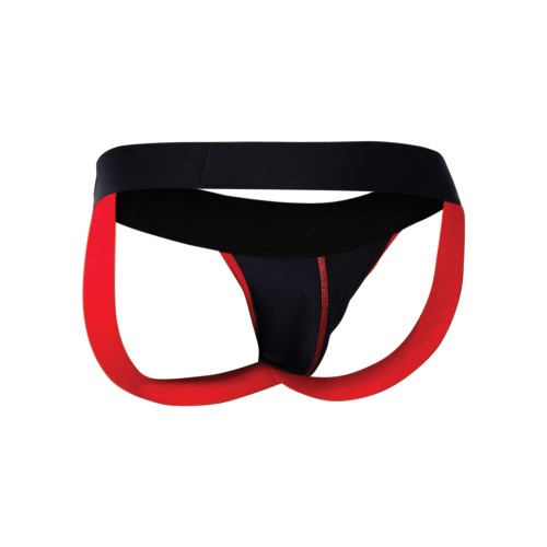 Male Basics Neon Jockstrap Red MD