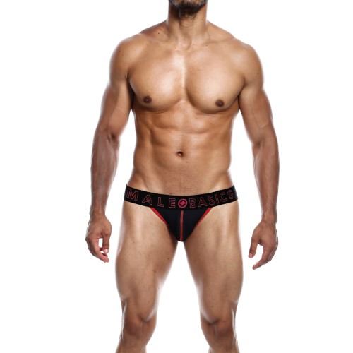 Jockstrap Neon Malebasics Rojo SM - Ropa Interior Masculina Elegante