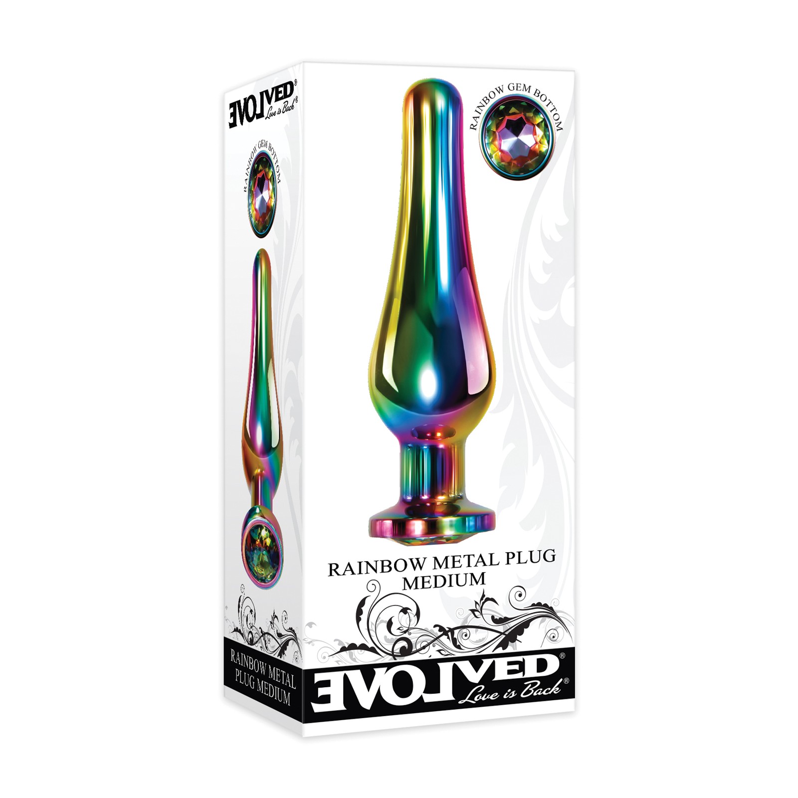 Medium Rainbow Metal Plug for Ultimate Pleasure