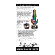 Medium Rainbow Metal Plug for Ultimate Pleasure