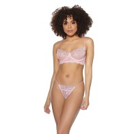 Crystal Pink Bra G-String Pink/Silver MD