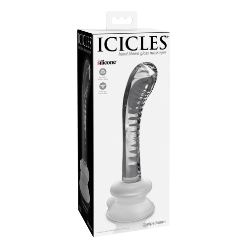 Icicles No. 88 Hand Blown Glass G-Spot Massager Clear for Exciting Pleasure