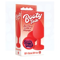 9's Booty Talk Butt Plug - F*ck Yeah Red