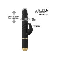 Dorcel Furious Rabbit 2.0 Black - Thrusting and Rotating Pleasure