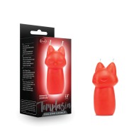 Blush Temptasia Fox Drip Candle Red