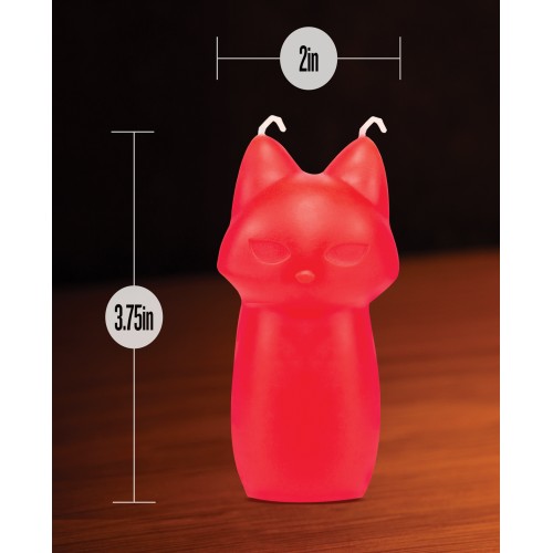 Blush Temptasia Fox Drip Candle Red