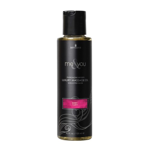 Sensuva Me & You Berry Flirty Massage Oil 4.2 oz