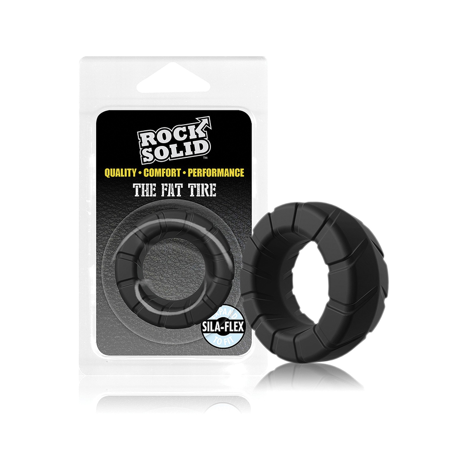 Rock Solid Fat Tire Cock Ring in Black