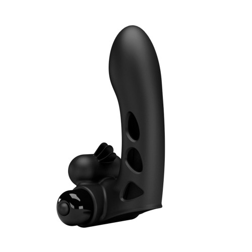 Pretty Love Orlando Honey Finger Sleeve Vibrator in Black