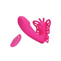 Pretty Love Katherine Wearable Butterfly Vibrator - Fuchsia