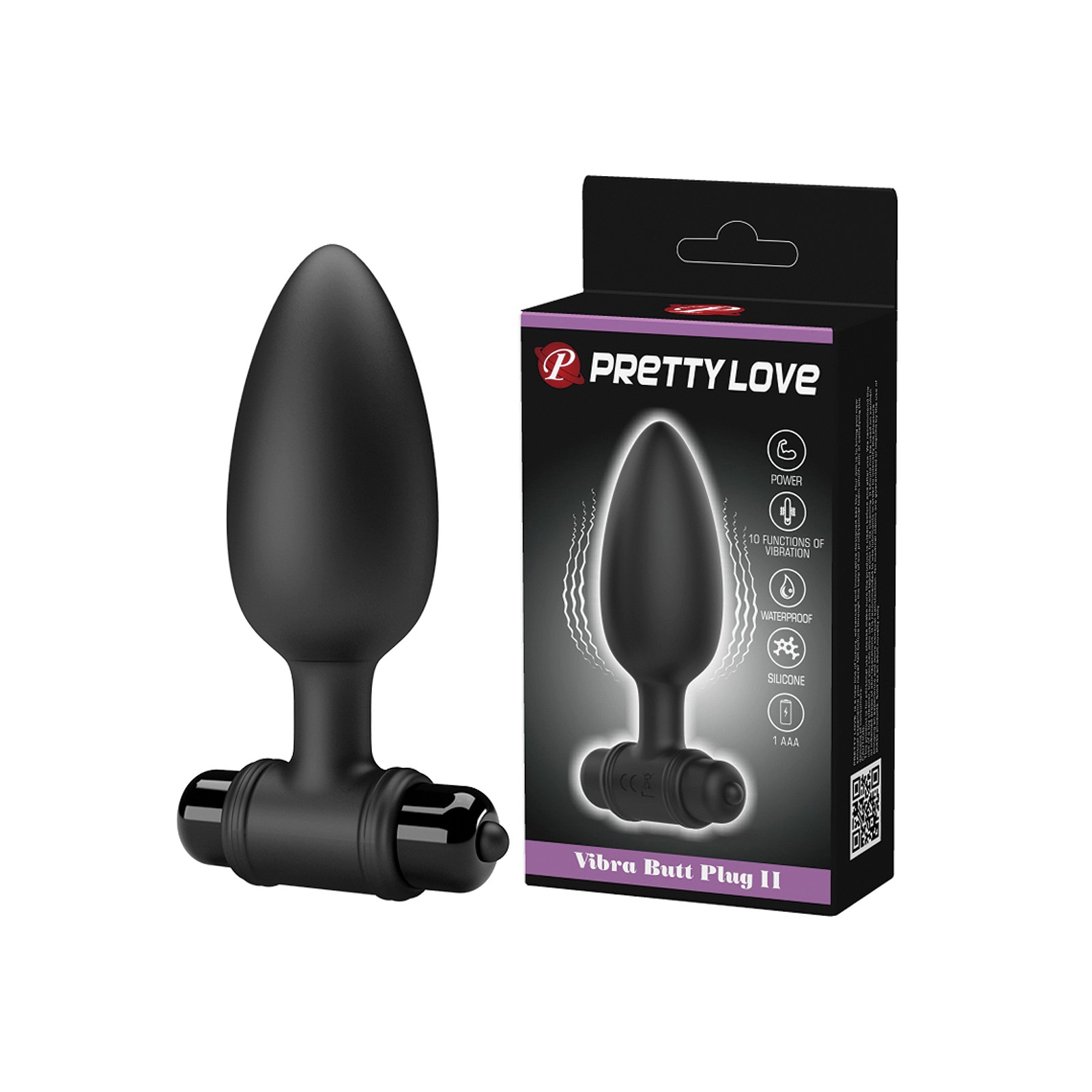 Plug Anal Vibrador Pretty Love II Negro