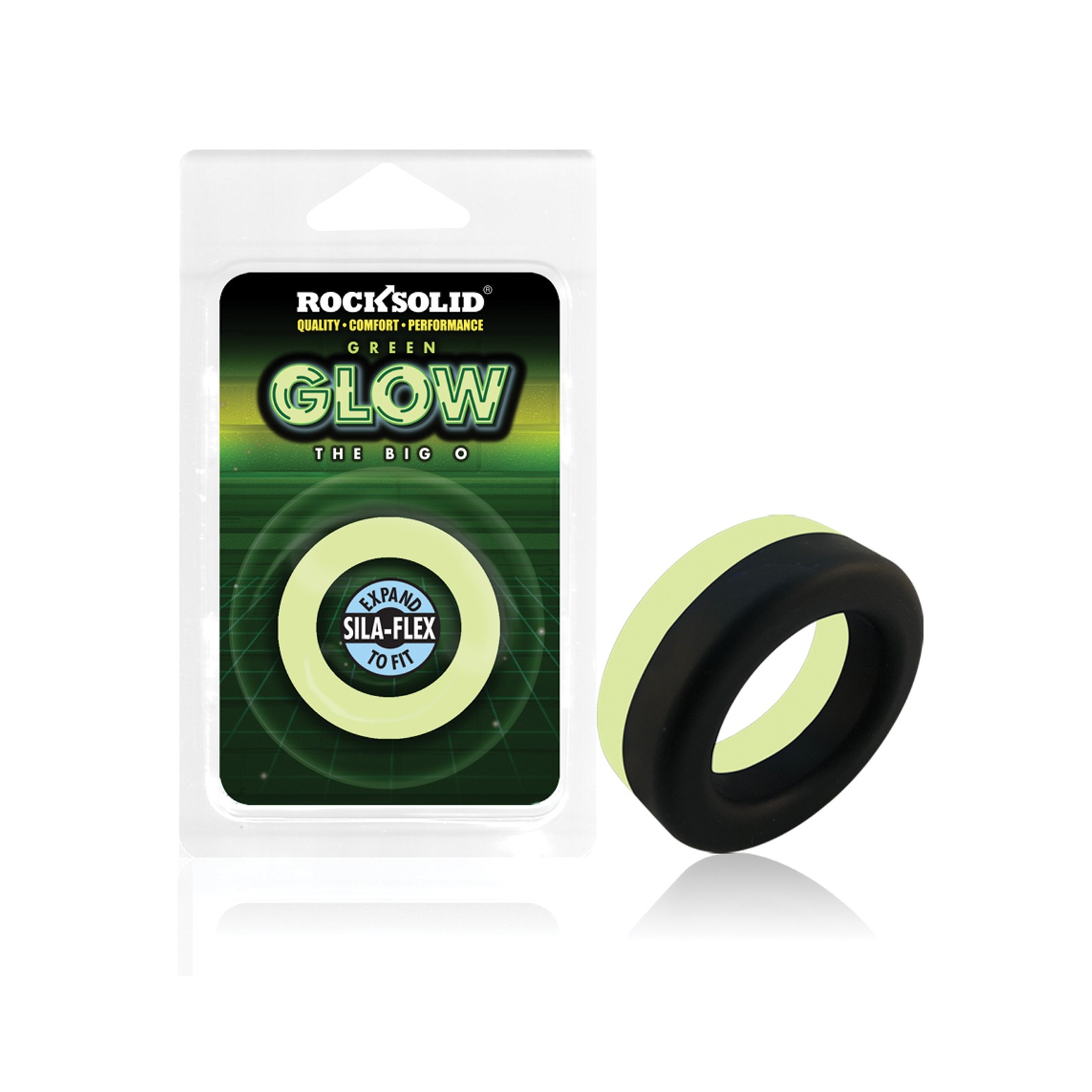 Anillo Big O Glow in the Dark - Negro/Verde