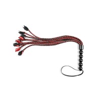 Flogger trenzado Saffron - Rojo/Negro - Juego de Impacto