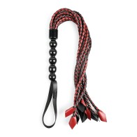 Saffron Braided Flogger - Red/Black - Impact Play