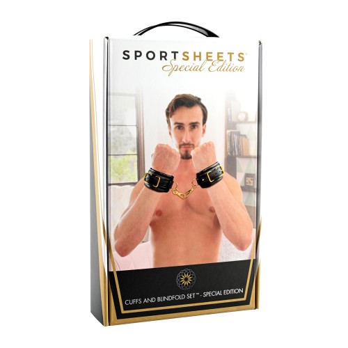 Sportsheets Cuffs and Blindfold Set Special Edition