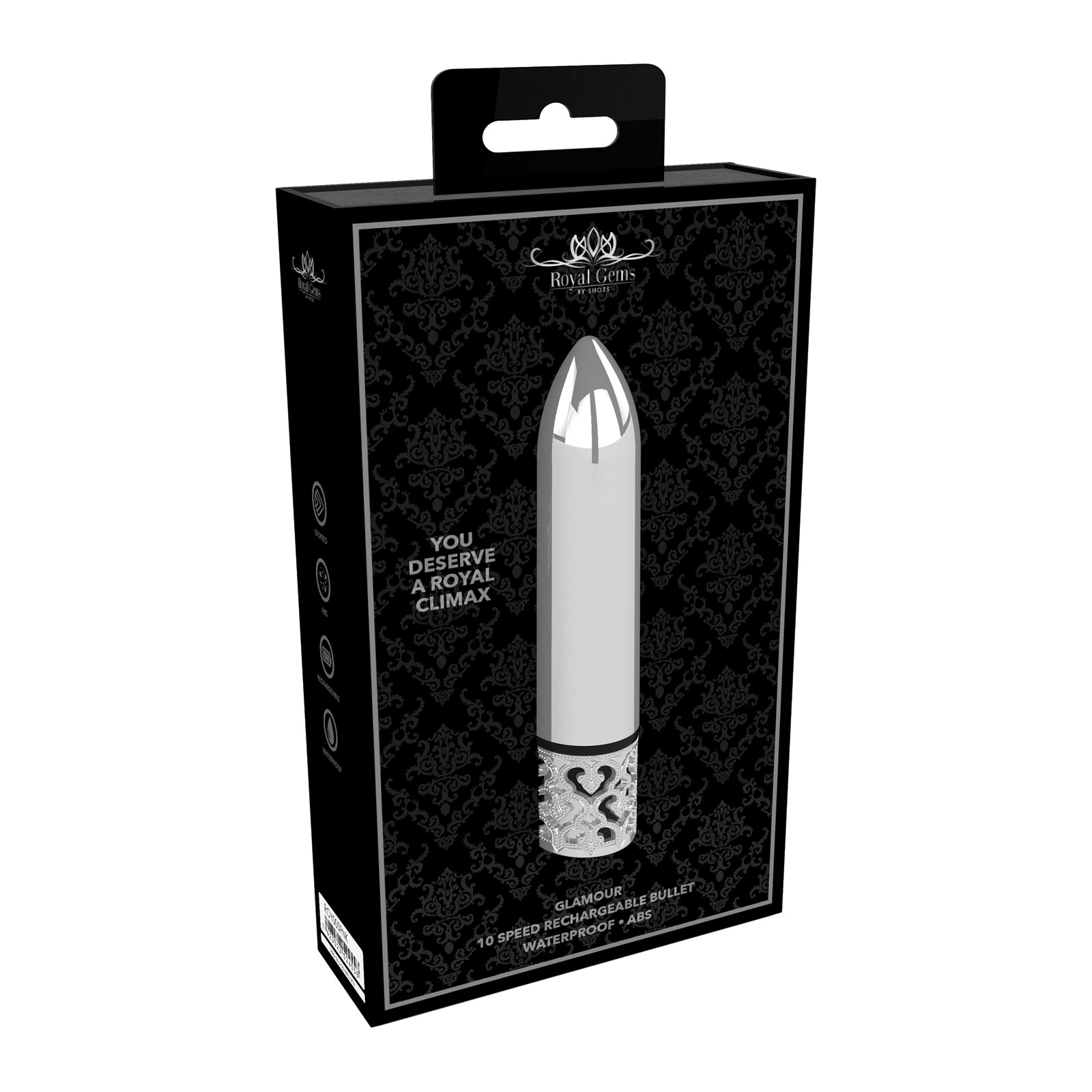 Shots Royal Gem Glamour Rechargeable Bullet - Silver