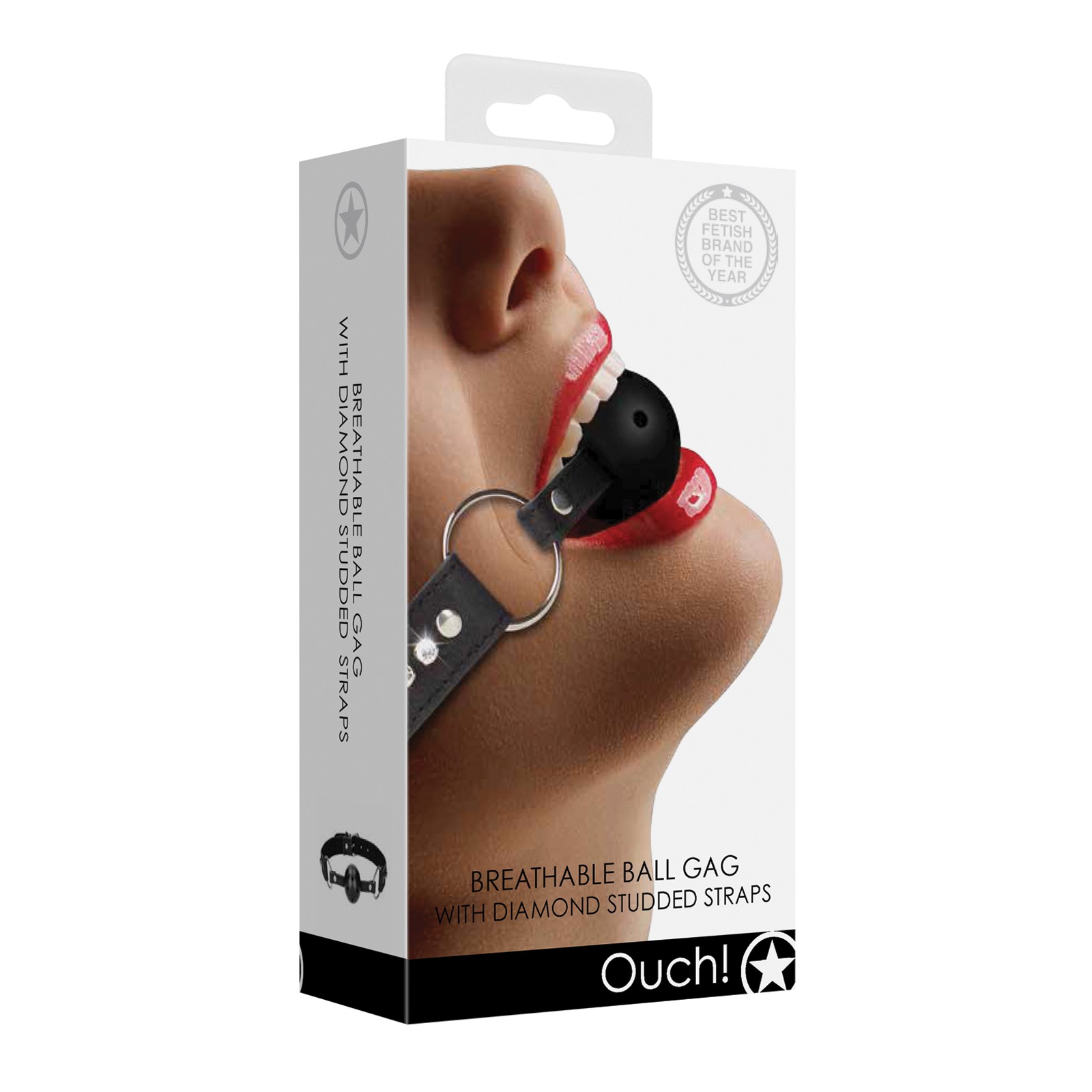 Shots Ouch Breathable Ball Gag - Black