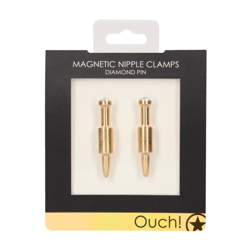 Shots Ouch Magnetic Nipple Clamps Gold