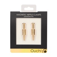 Shots Ouch Magnetic Nipple Clamps Gold