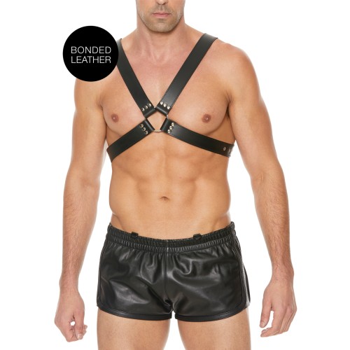 Shots Ouch Mens Large Buckle Harness Black