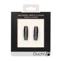 Shots Ouch Sensual Magnetic Nipple Clamps Black