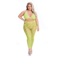 Pink Lipstick All About Leaf Bra & Leggings Set