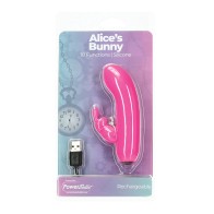 Bala Recargable de Alice con Funda de Conejito - Rosa