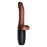 King Cock Plus Thrusting Vibrating Dong - 7.5 Inch Brown