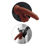 Dildo King Cock Plus de Triple Densidad - Marrón