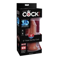 Pene King Cock Plus de 6" Triplemente Denso - Marrón