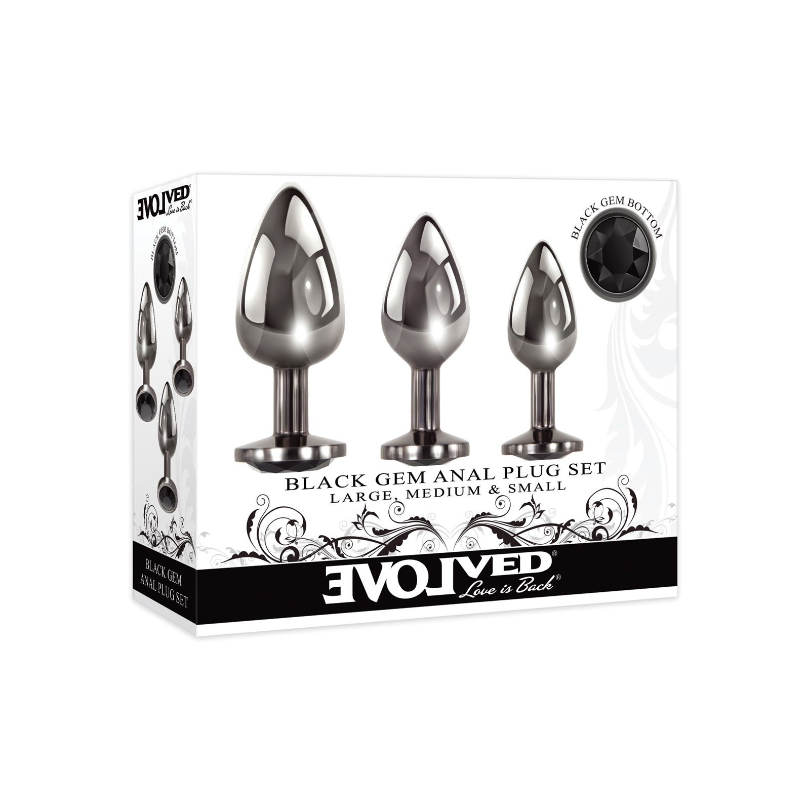 Evolved Black Gem Anal Plug Set