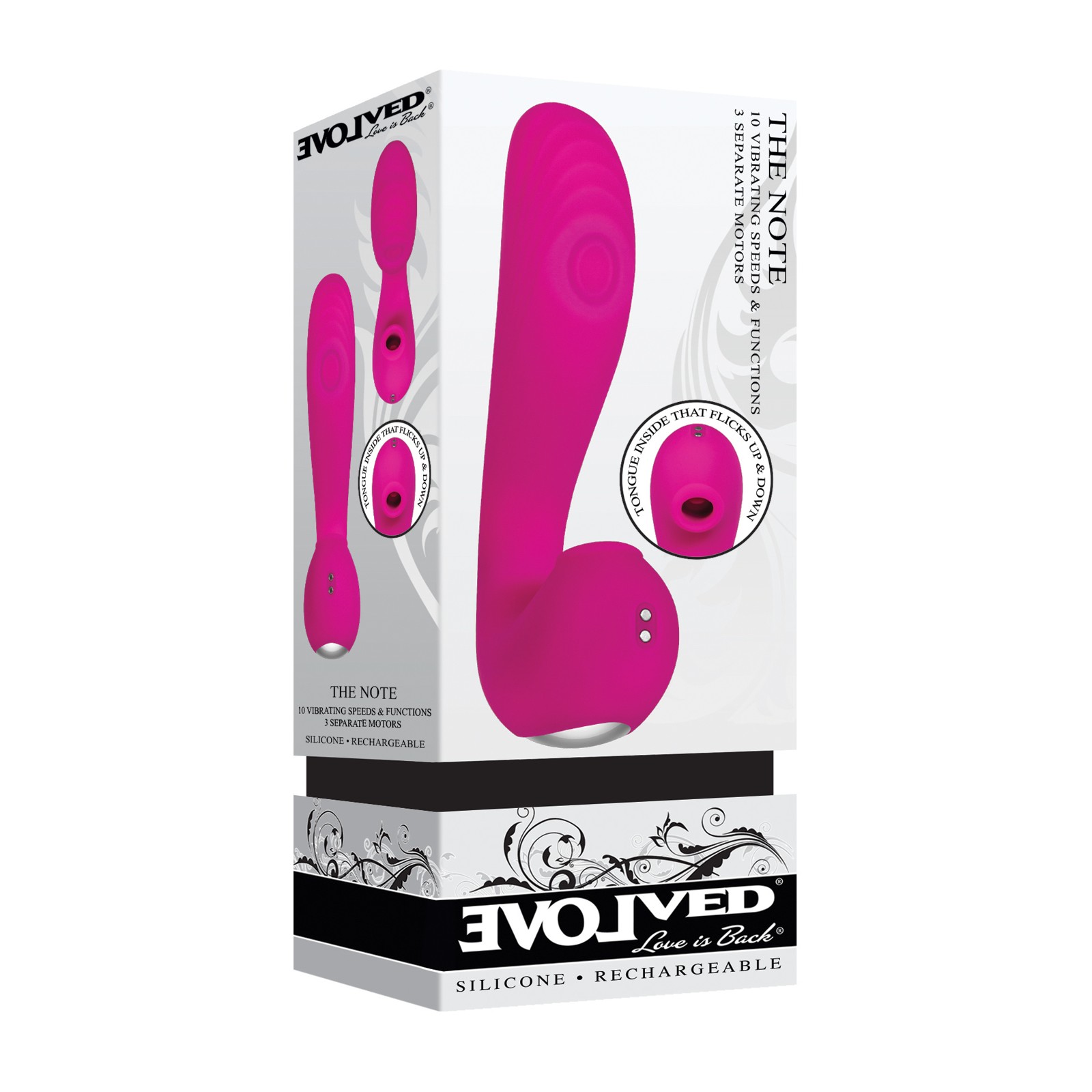 Vibrador Musical Evolved The Note con Golpeteo y Lengüeteo - Rosa