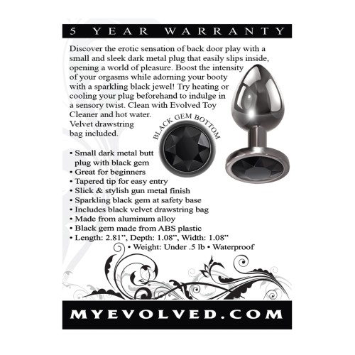 Evolved Black Gem Anal Plug Small