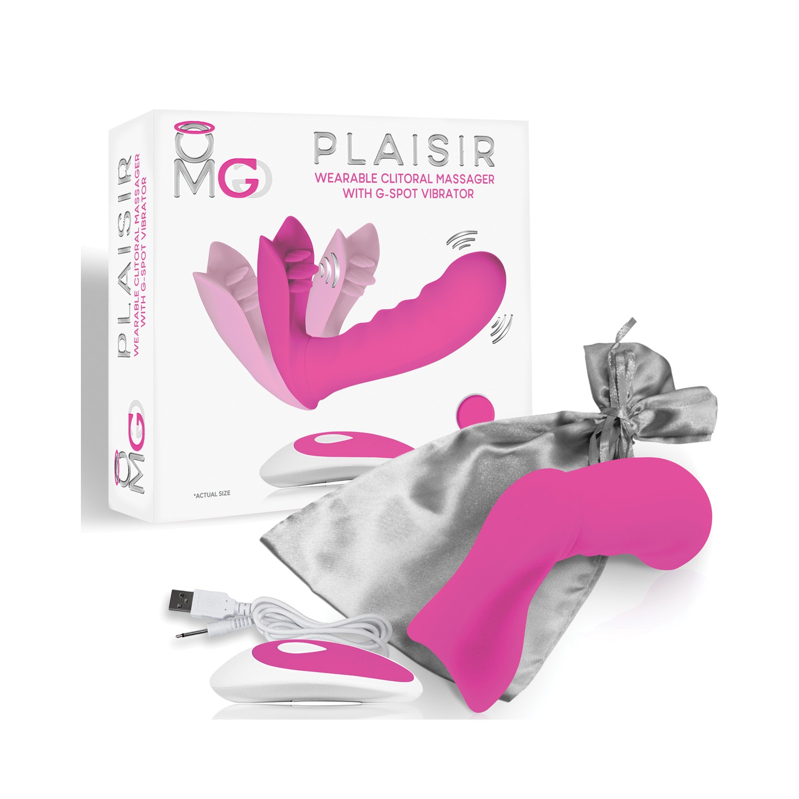 OMG Plaisir Wearable Clitoral Massager - Pink