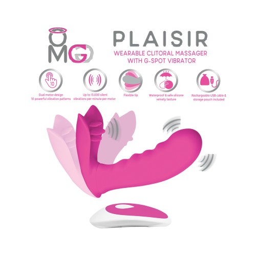 OMG Plaisir Wearable Clitoral Massager - Pink