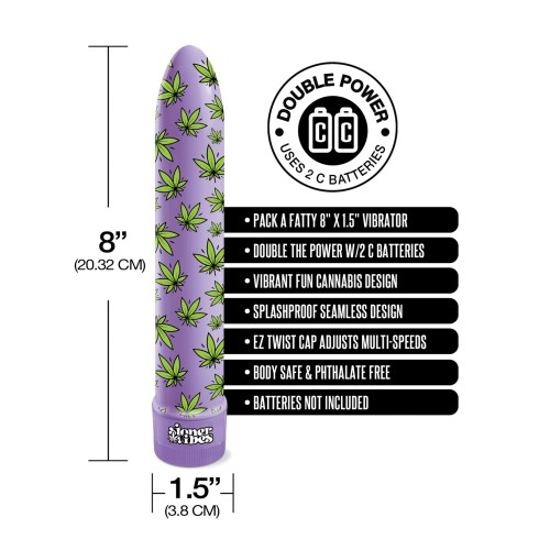 Stoner Vibes Pack A Fatty Vibrador de Múltiples Velocidades Purple Haze