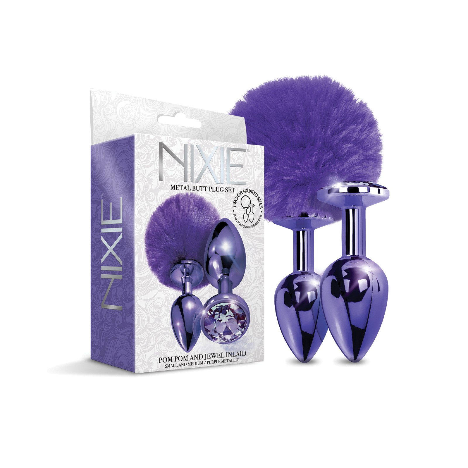 Set de Plug Anal de Metal Nixie con Joyas