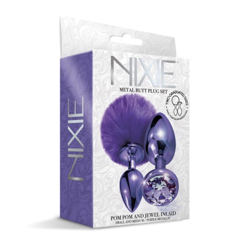 Set de Plug Anal de Metal Nixie con Joyas