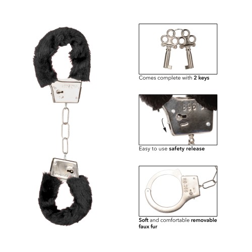 Playful Furry Cuffs - Black for Bondage Play