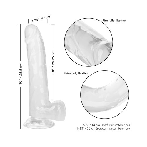 Dildo Realista Size Queen 8 Pulgadas Transparente