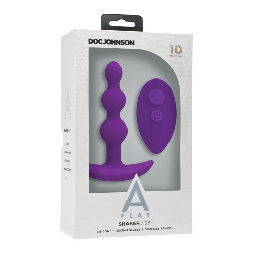 A Play Beaded Silicone Anal Plug Remote Control